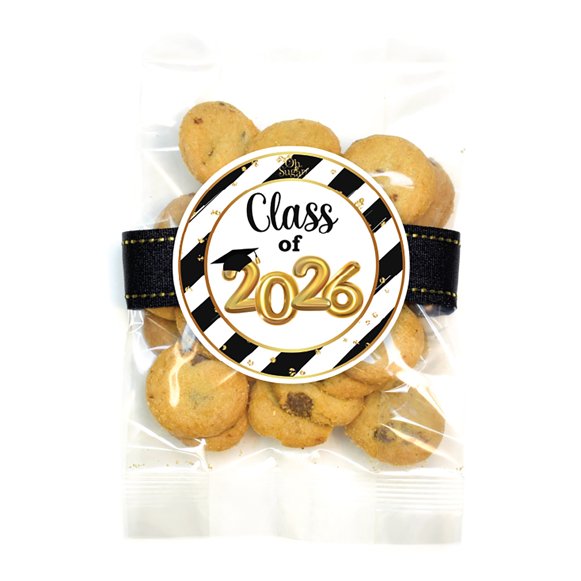Graduation, Class of 2026, Black and Gold Stripe - 2026 – Oh Sugar