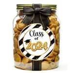 Graduation, Class of 2024, Black and Gold Stripe - 2024