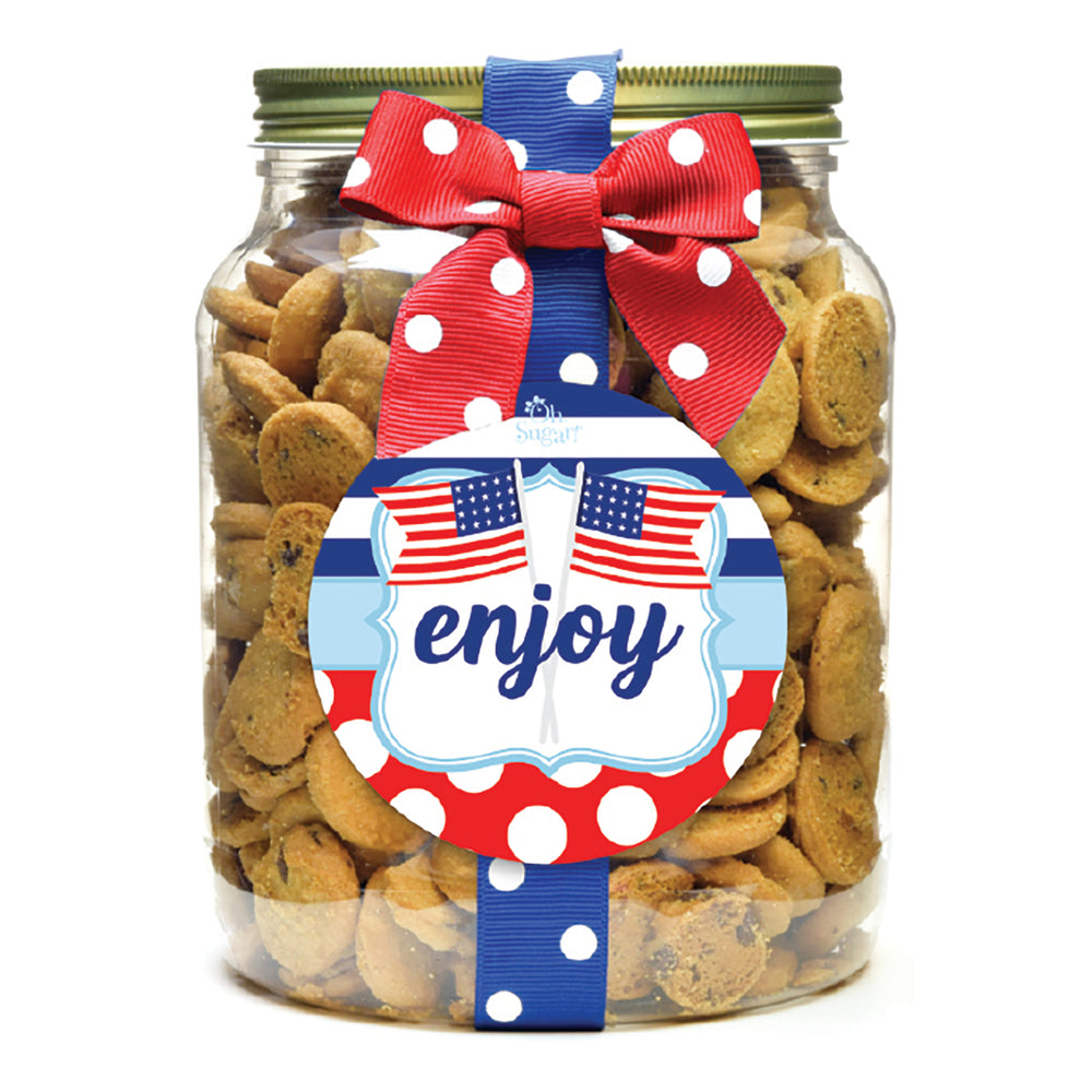 Enjoy! Red, White & Blue, Flags - FLE
