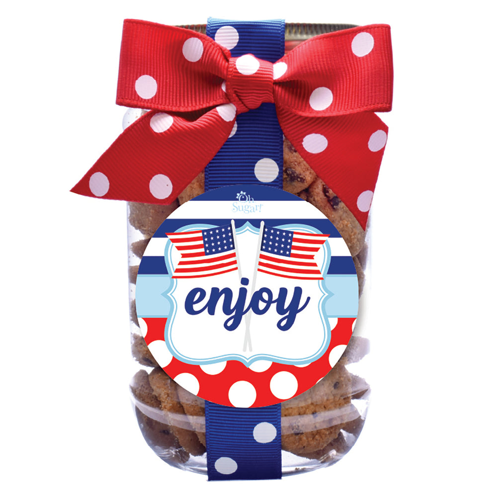 Enjoy! Red, White & Blue, Flags - FLE