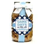 Game Day Cookies, Light Blue, Navy & White - GDNC