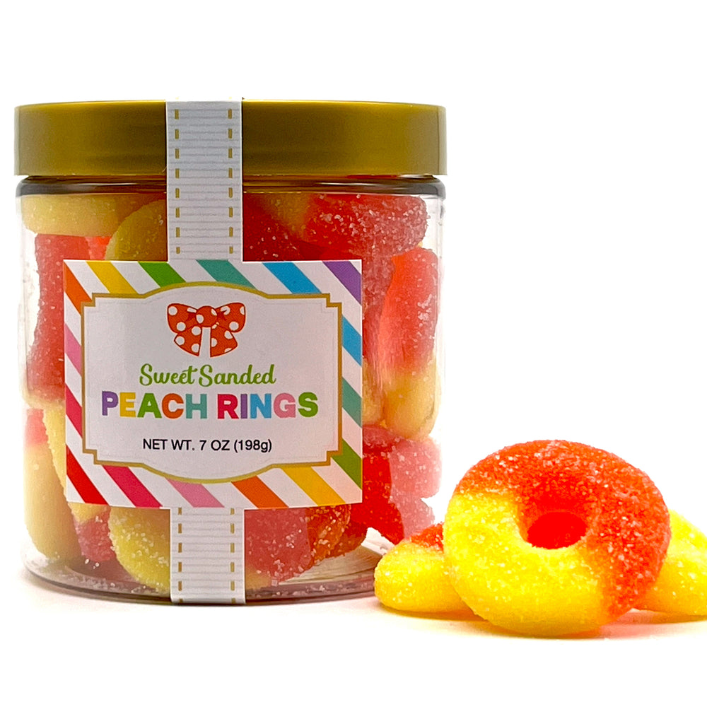 Candy - Everyday Peach Gummy Rings Sugar Stacks