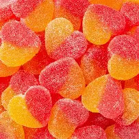 Sanded Peach Gummy Hearts - PGH