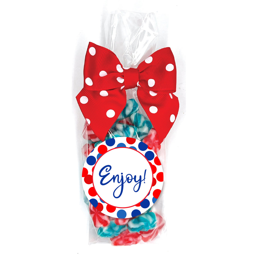 Candy - Enjoy! Red, White & Blue, Peace & Love Swirl Gummy Bears - ERB